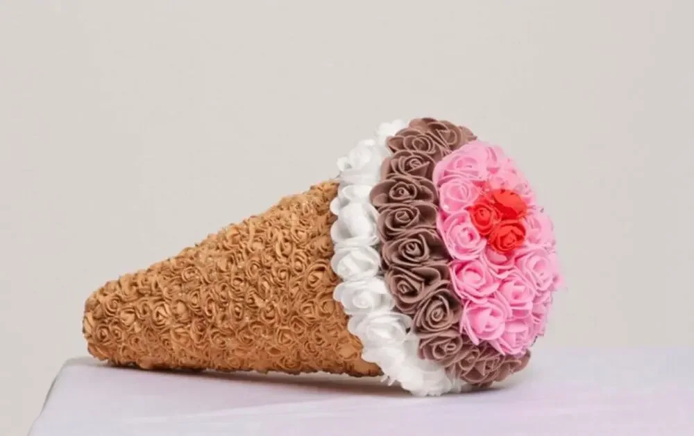 Handmade Beautiful Ice Cream From Roses
